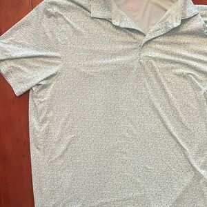 Southern Tide Sky Blue Patterned Polo